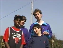 Jordan, Neil, Clyde and Michael, somewhere near Pendoggett